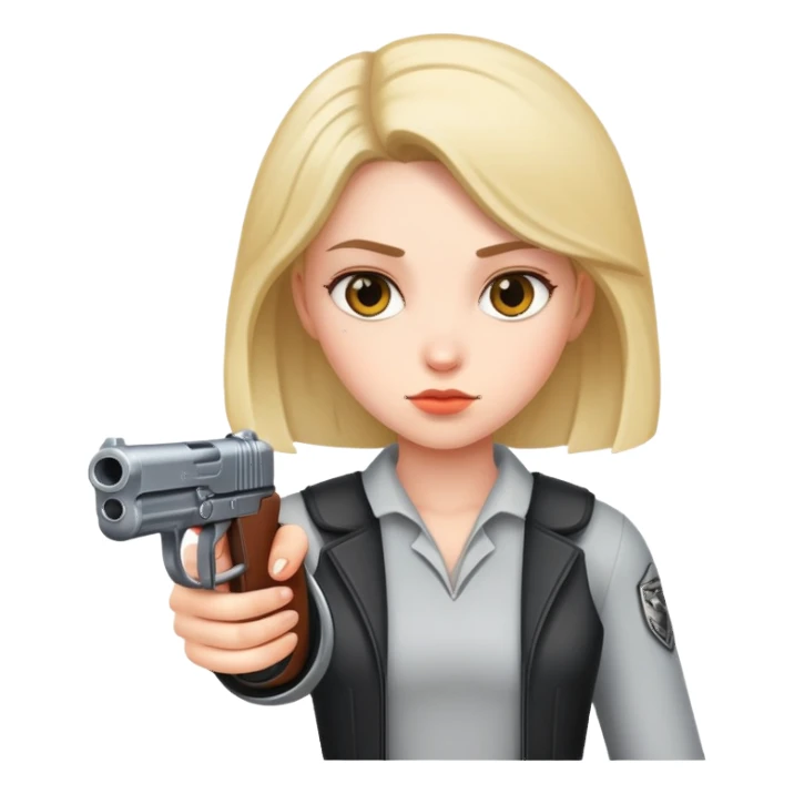 girl with gun sticker