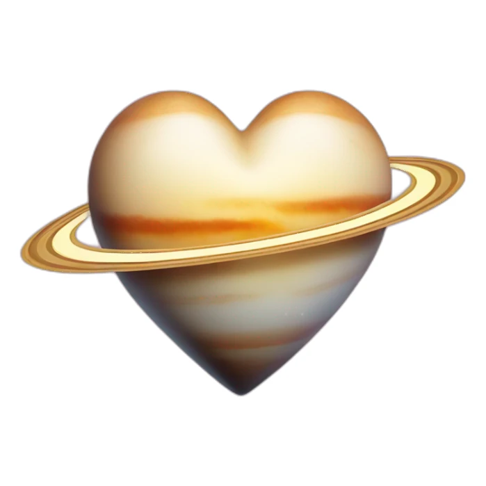 Heart shape Saturn sticker