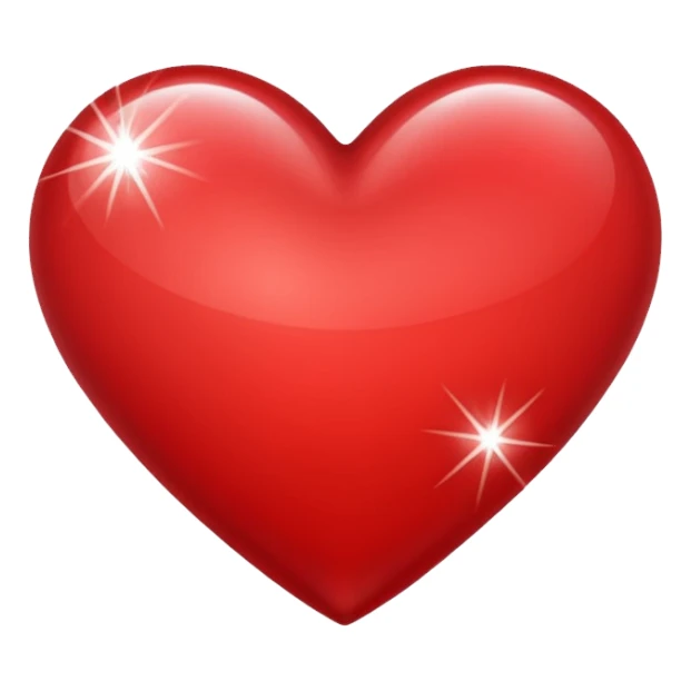 Sparkling heart sticker