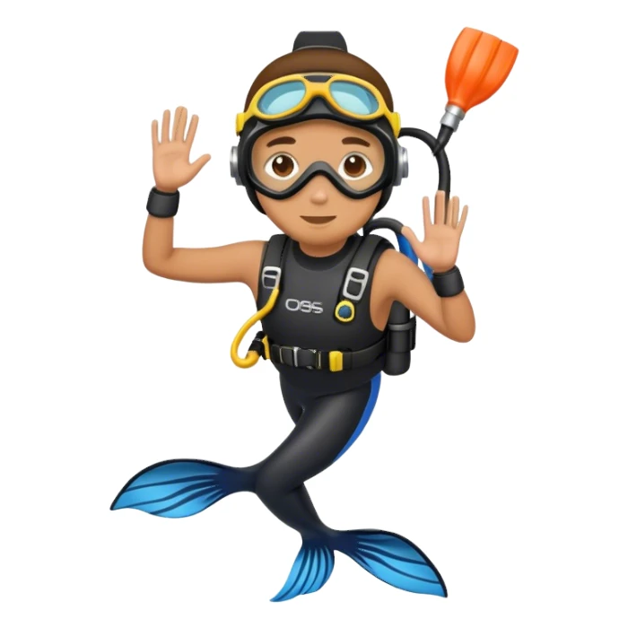 Scuba diver sticker