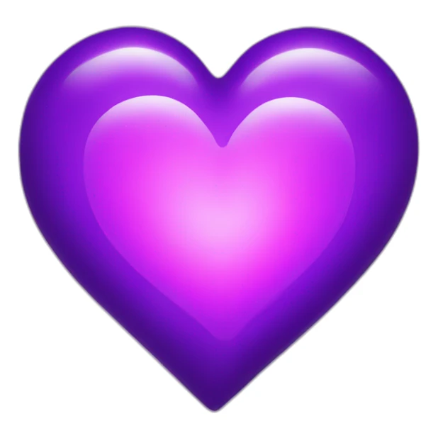 magic bright purple heart sticker