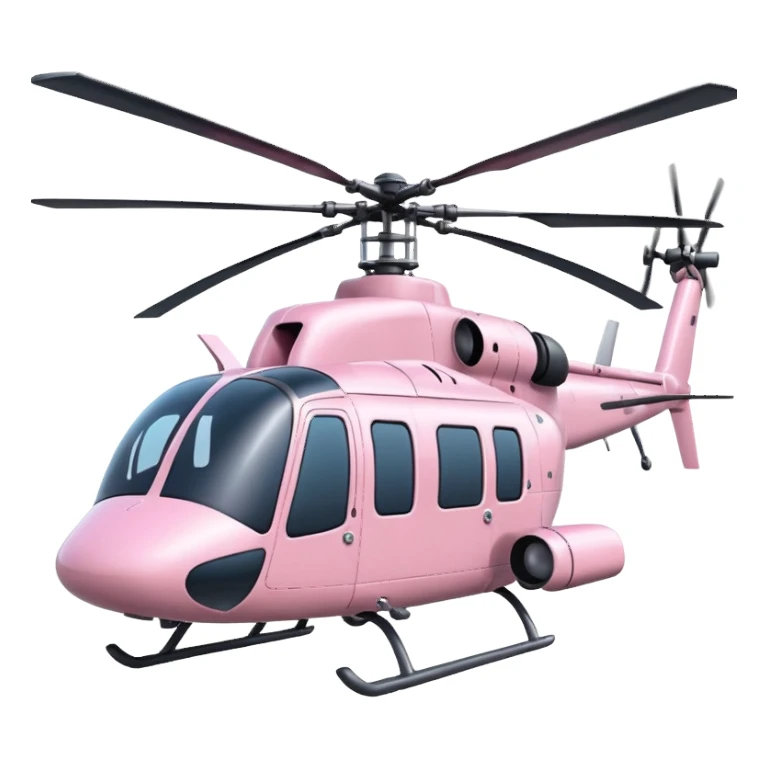 Light pink huge helicopter sticker