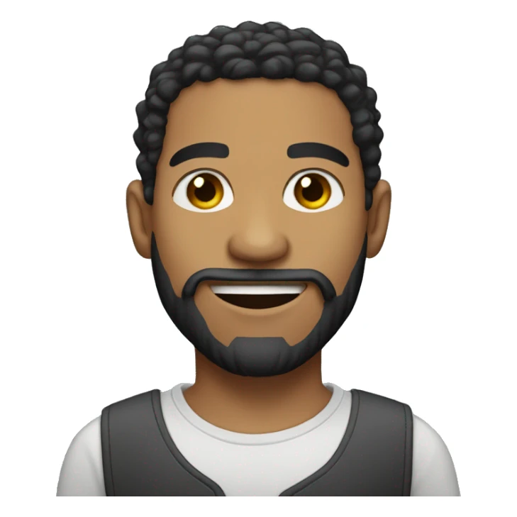 Lightskin man witth beard sticker