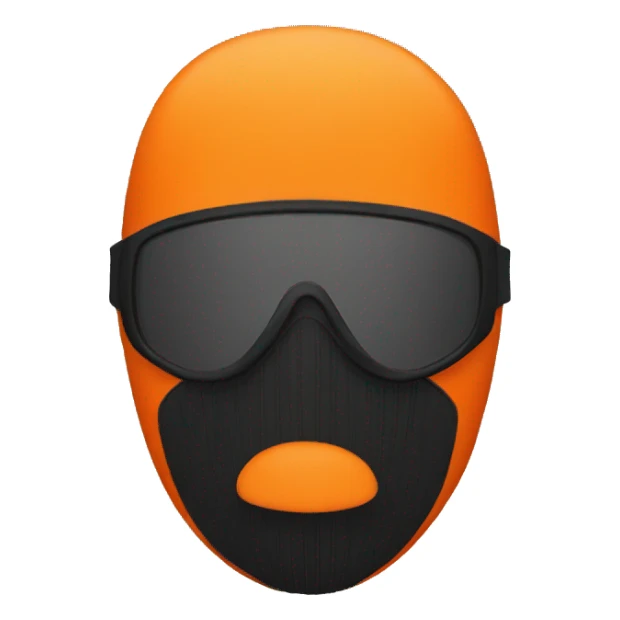 Orange ski mask  sticker