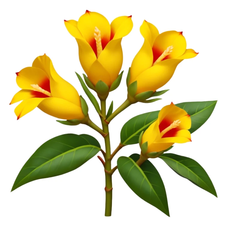 Costus spectabilis bloom yellow sticker