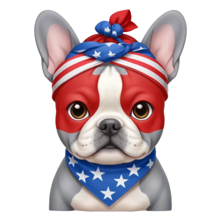 Gray Frenchie Memorial Day sticker