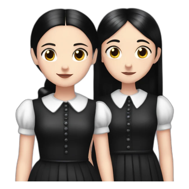 wednesday addams and enid sticker