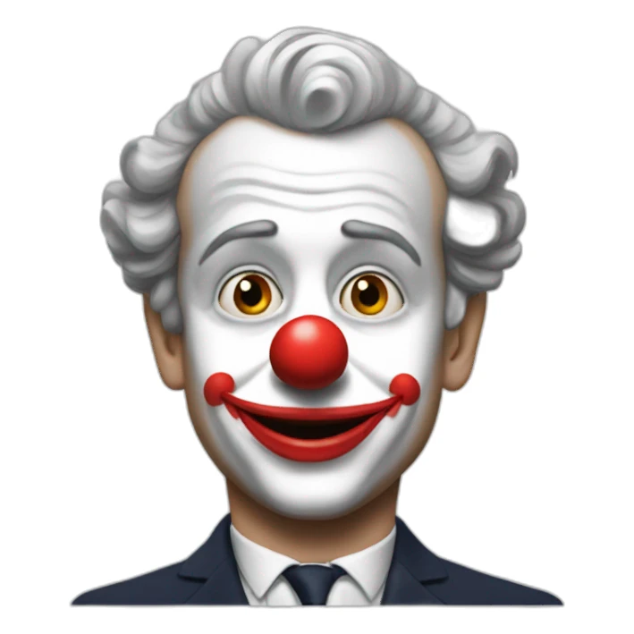 Macron clown sticker