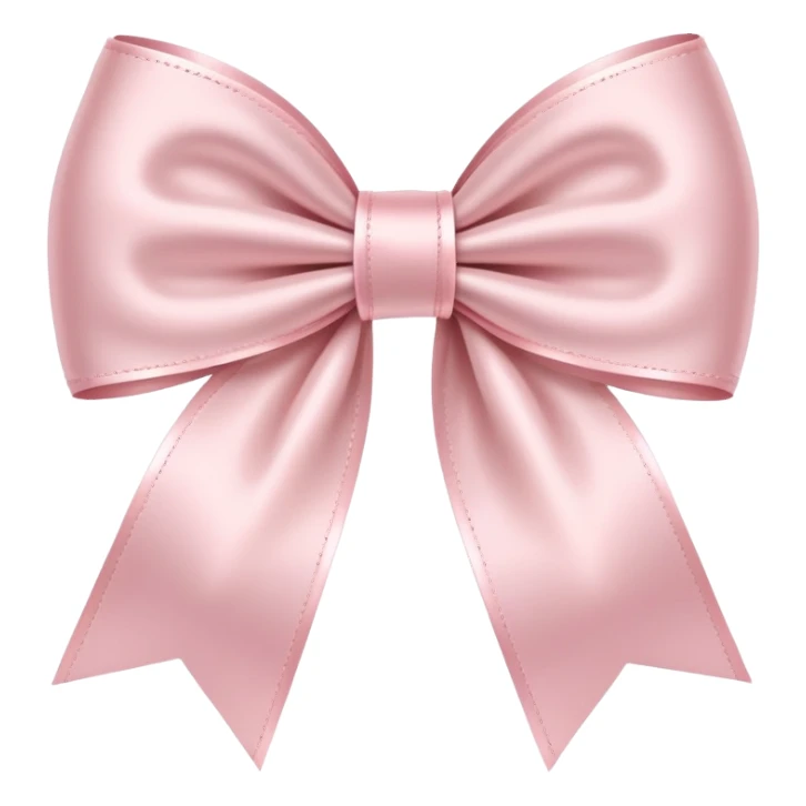Pale pink ribbon bow sticker