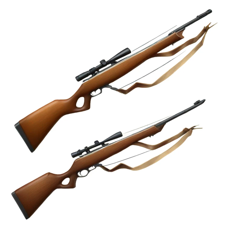 rifle with a bow sticker