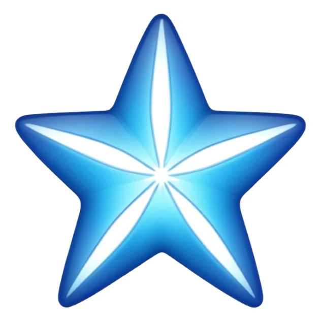 Estrella de color azul sticker