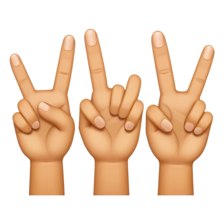 Three fingers sticker