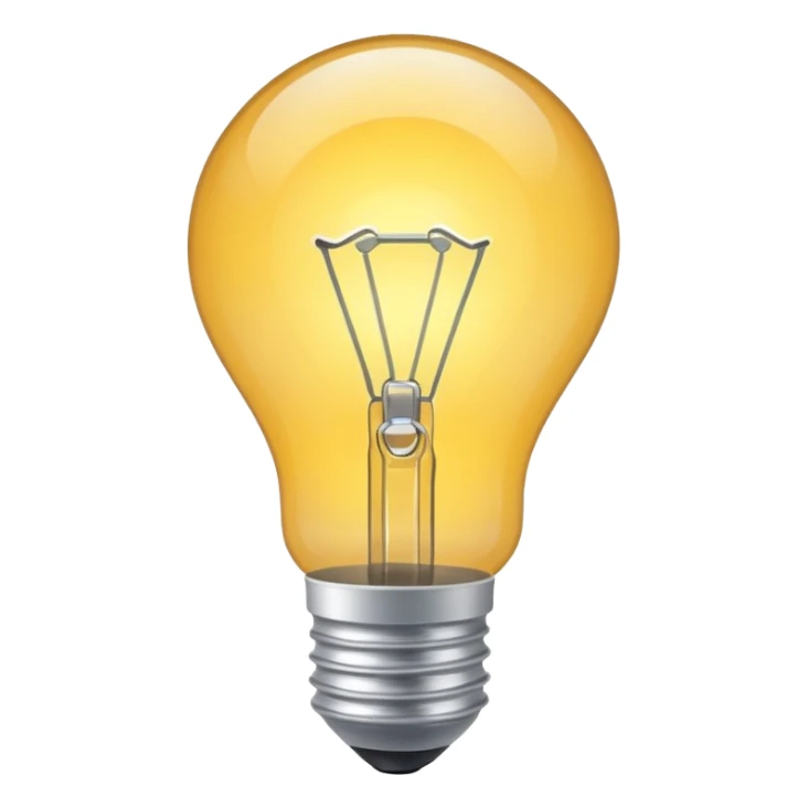 white light bulb sticker