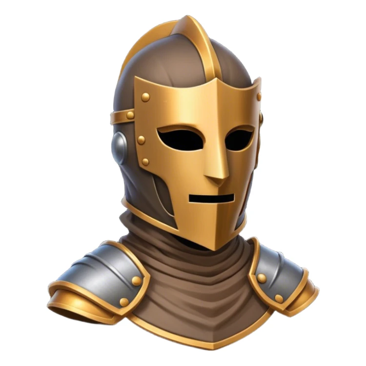 knight bust covered face sticker