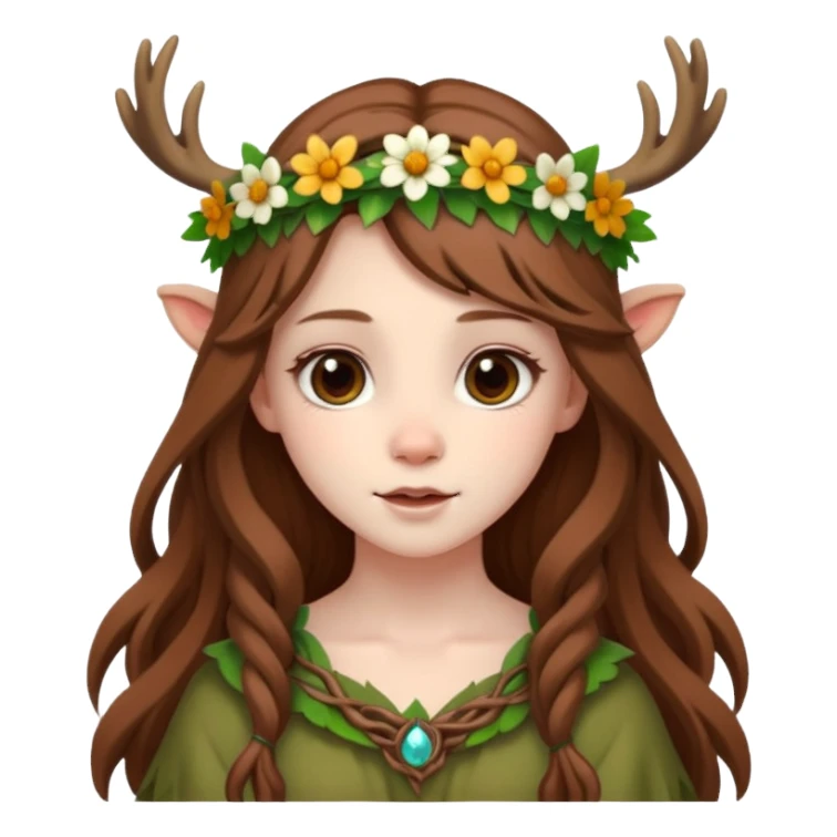 Cute Druid human like fawn sticker