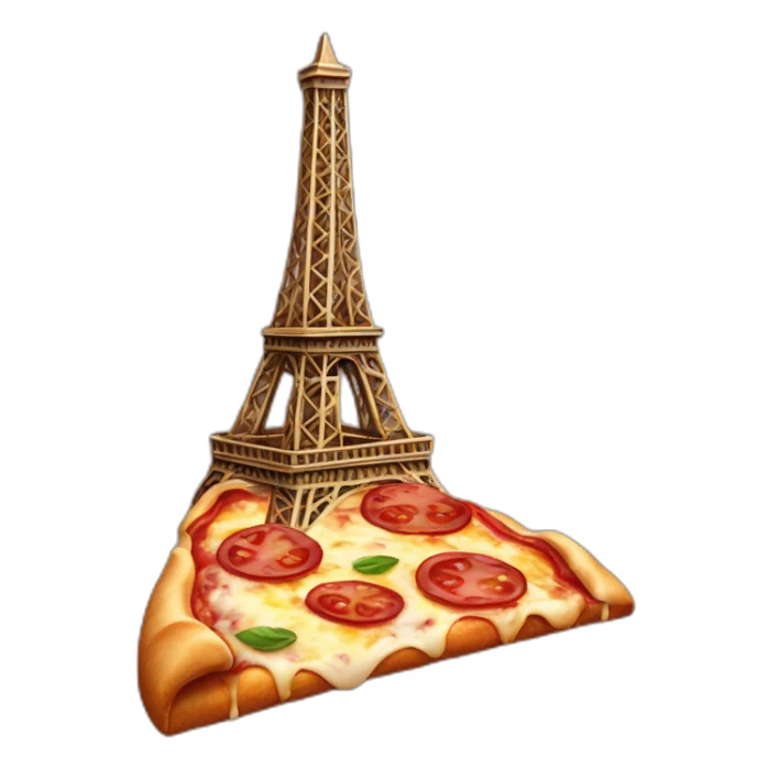 EIFFEL TOWER  PIZZA sticker