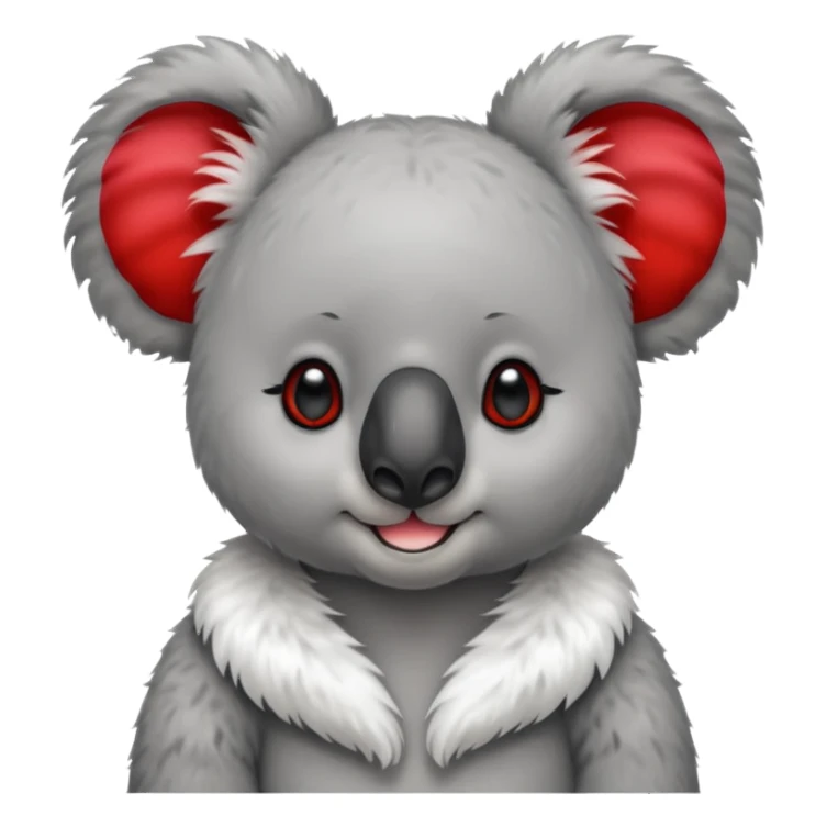 Koala with red earrings sticker