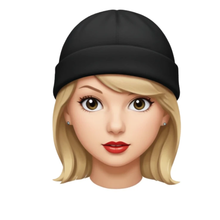 taylor swift wearing beanie sticker