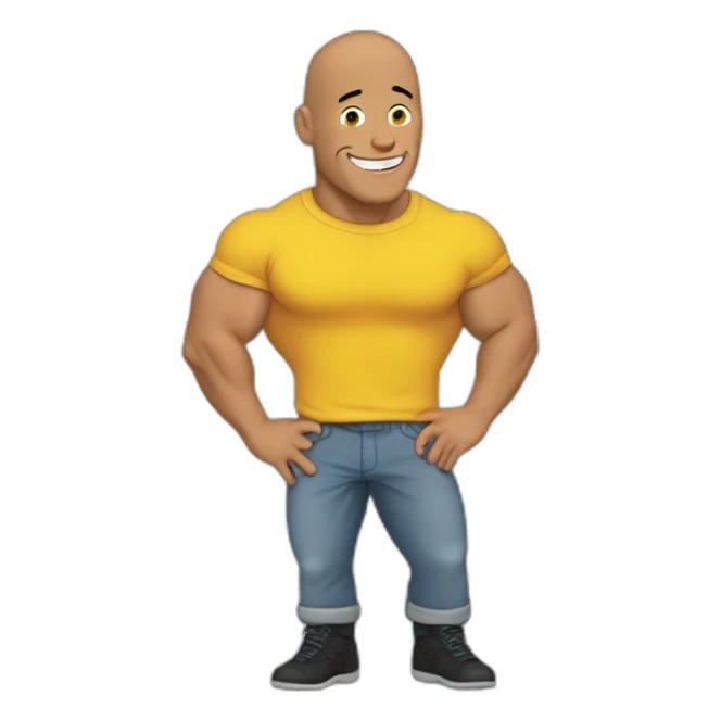 The rock sur un caillou sticker