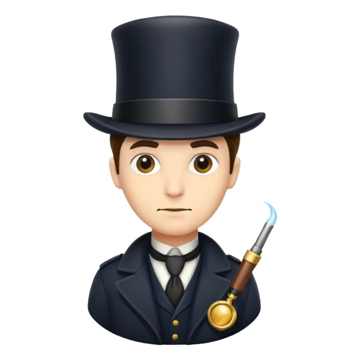 Detective with a tophat sticker