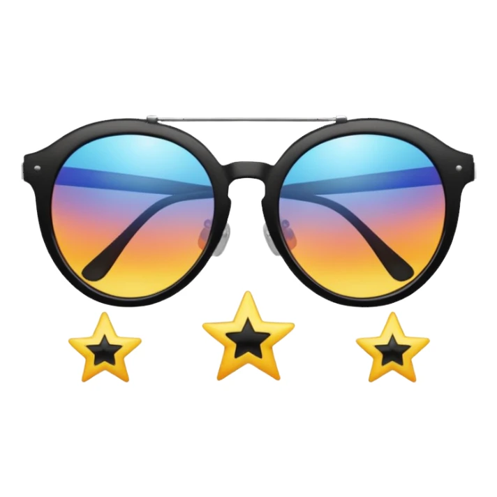 star shape sunglasses sticker