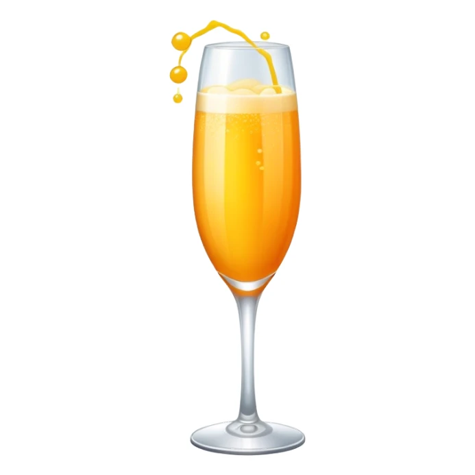 Mimosa drink in a champagne flute sticker