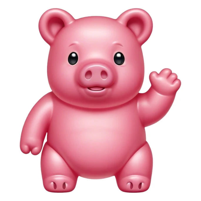 pink spam gummy bear pig sticker