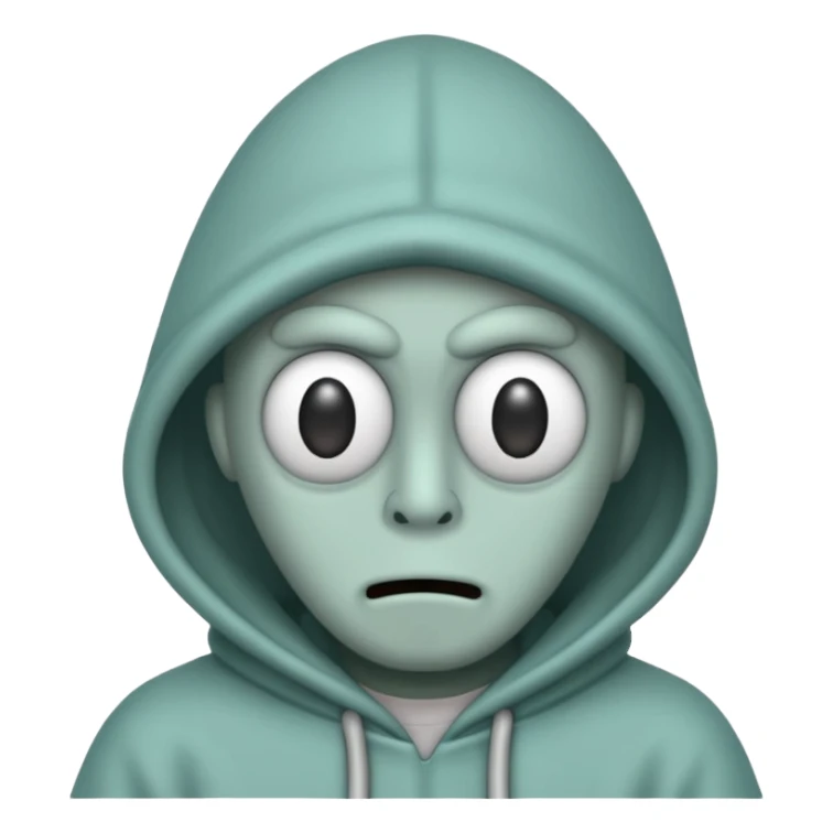 Squidward in the hood sticker