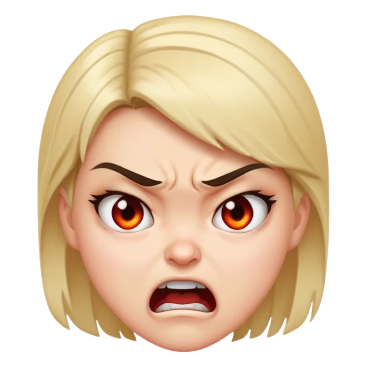 angry cute girl sticker