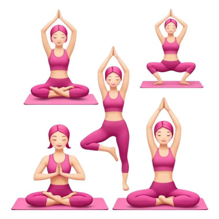 pink yoga set  sticker