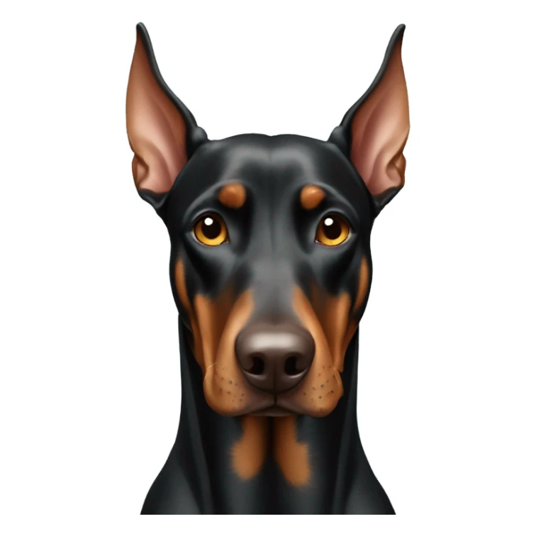 Doberman sending kisses sticker