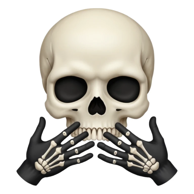 Skull face joining hands sticker