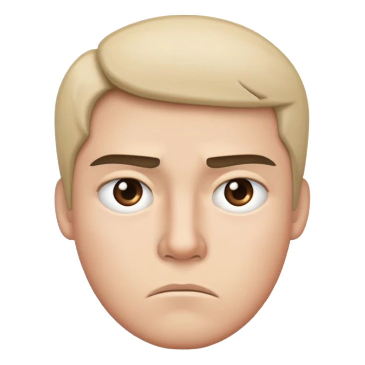 straight face while looking annoyed  sticker