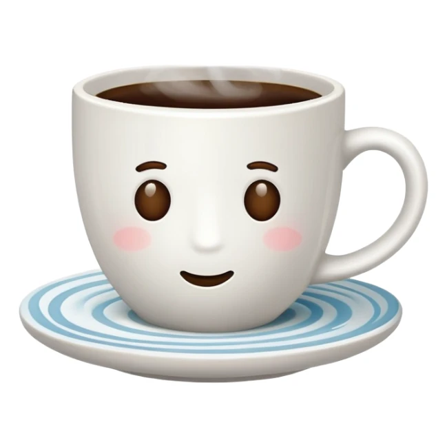 coffee cup with steam sticker