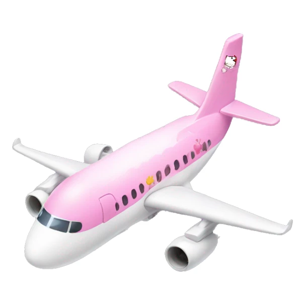 Hello kitty plane sticker