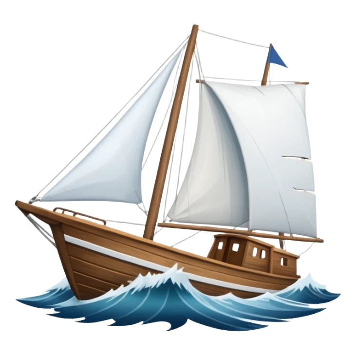 Velero navegando en tormenta sticker