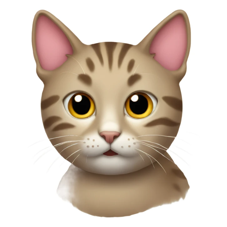 cat with hearts around its head sticker