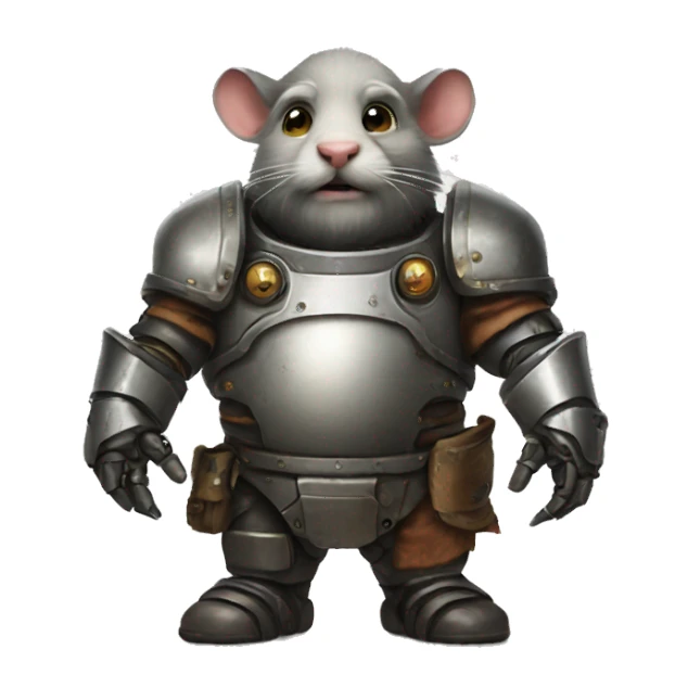 robot dwarf and rat sticker