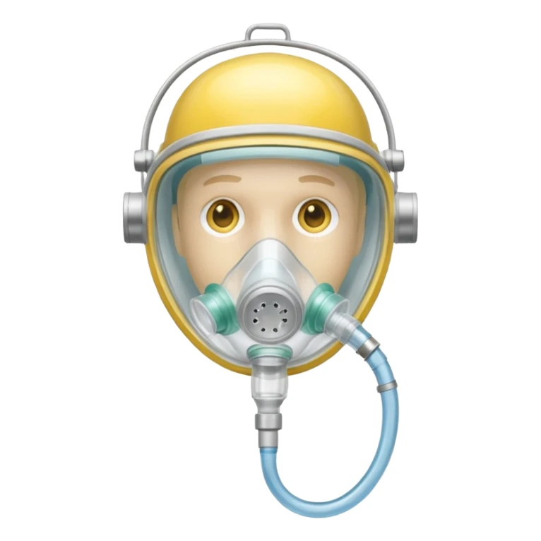 emergency oxygen mask for patients sticker