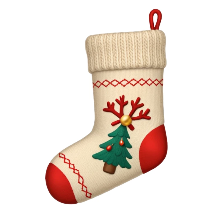 cozy beige christmas sticker