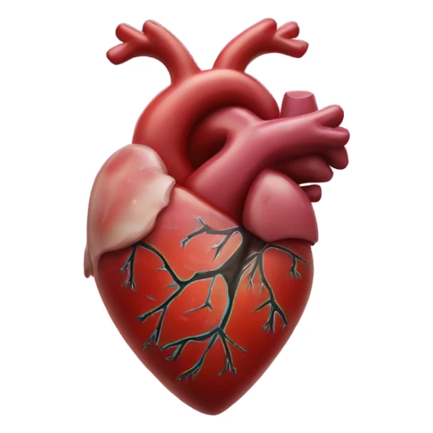 anatomical heart with galaxies sticker