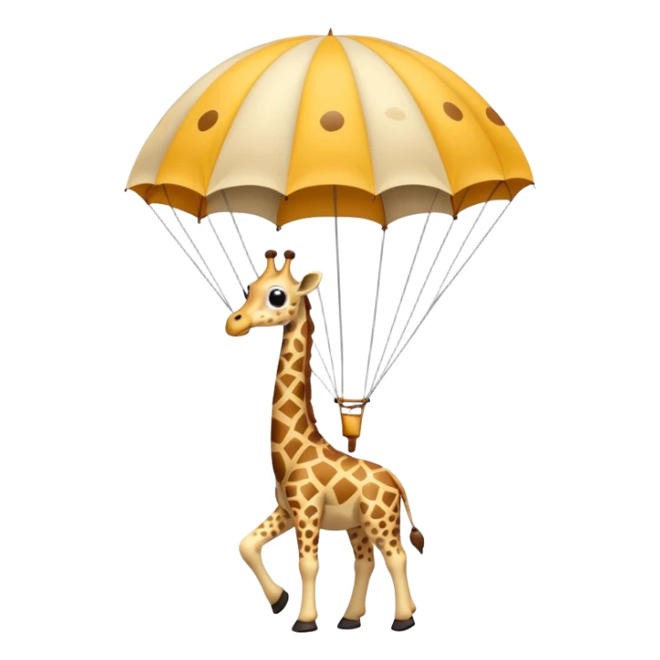giraffe with a parachute sticker