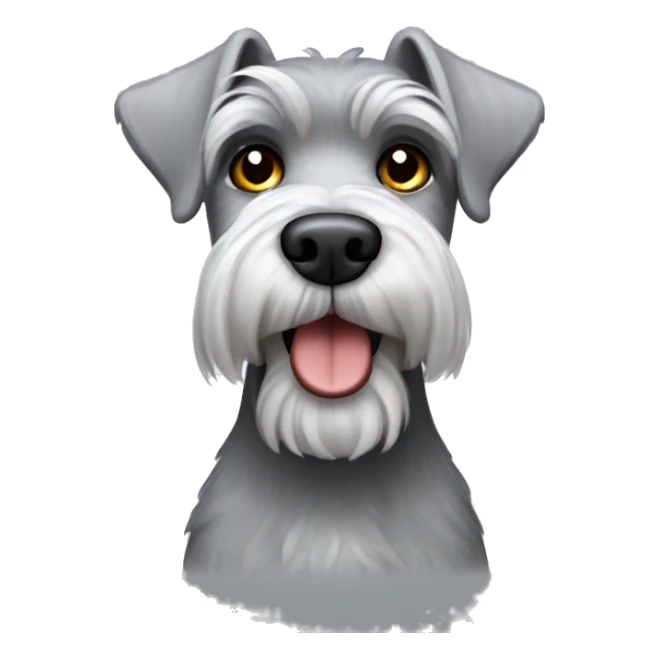 light grey schnauzer  sticker