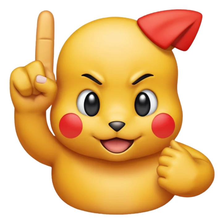 Pokémon with middle finger  sticker