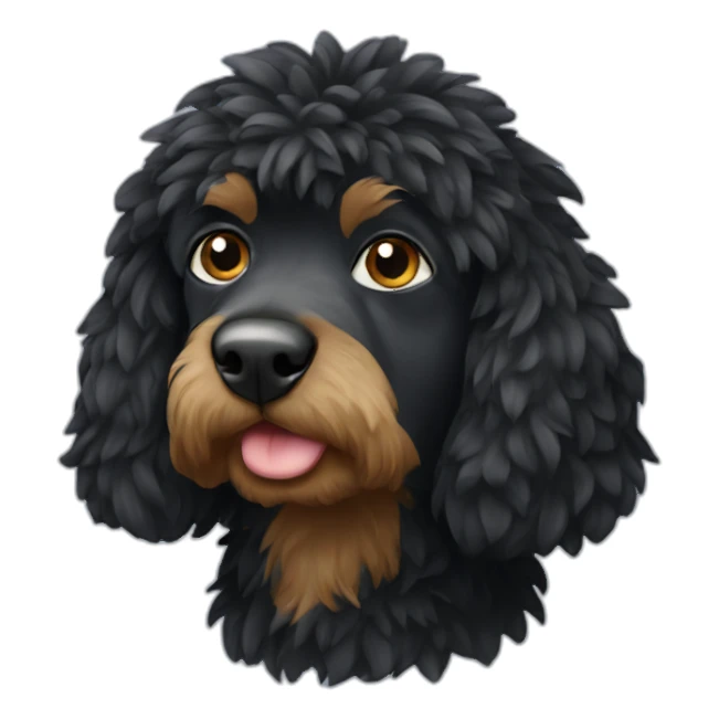 barbet black short sticker