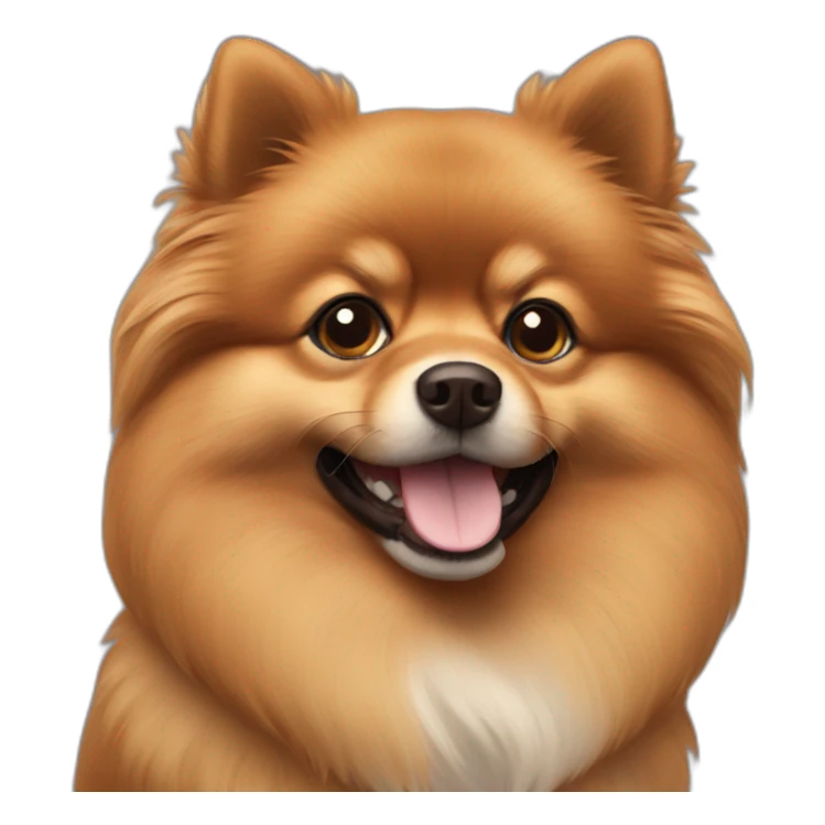 Brown dog Pomeranian sticker