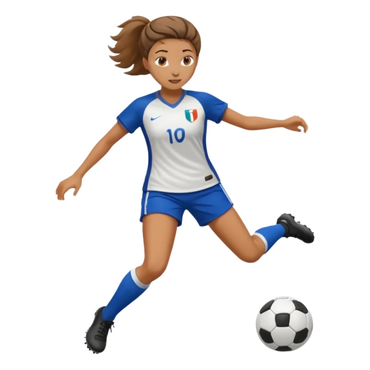 una donna che gioca a calcio sticker