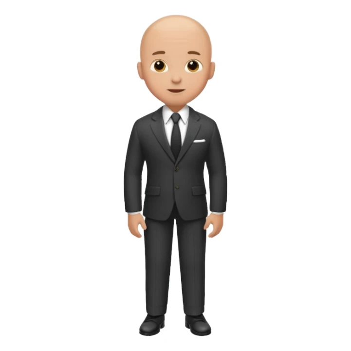 CUte bald man in suit sticker