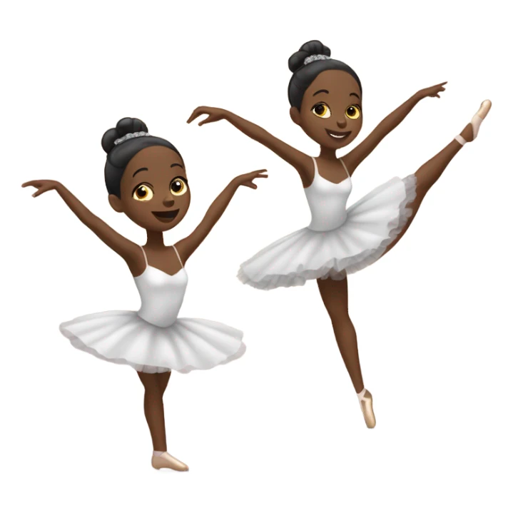 Black ballerinas dancing on stage sticker