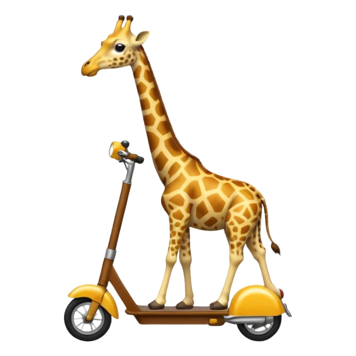 une girafe sur un scooter  sticker